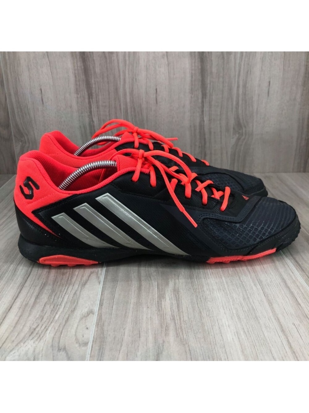 Adidas Indoor Turf Soccer Shoes Mens 12 Freefootball X-ite Black Lace Up Cleats